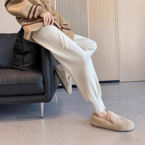 Damen Komfortable Feinstrick-Hosen Drune
