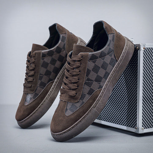 Herren Modische Sneaker mit Karomuster