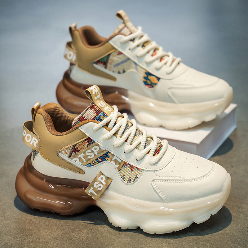 Damen Plateau-Sneaker mit voluminöser Sohle und gewebten Ethno-Details Drune