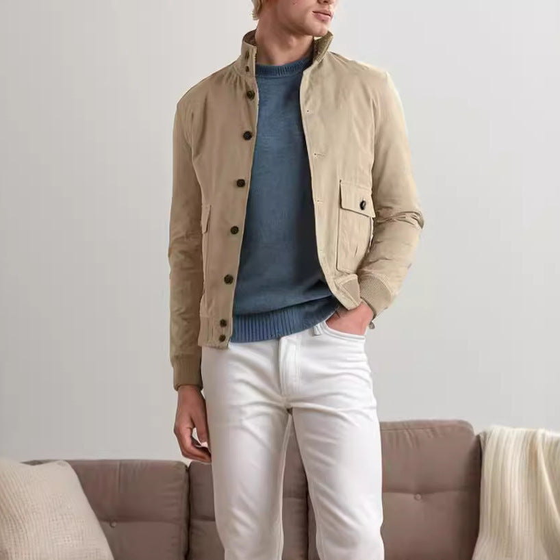 Herren modische Wildlederjacke mit strukturiertem Design Drune