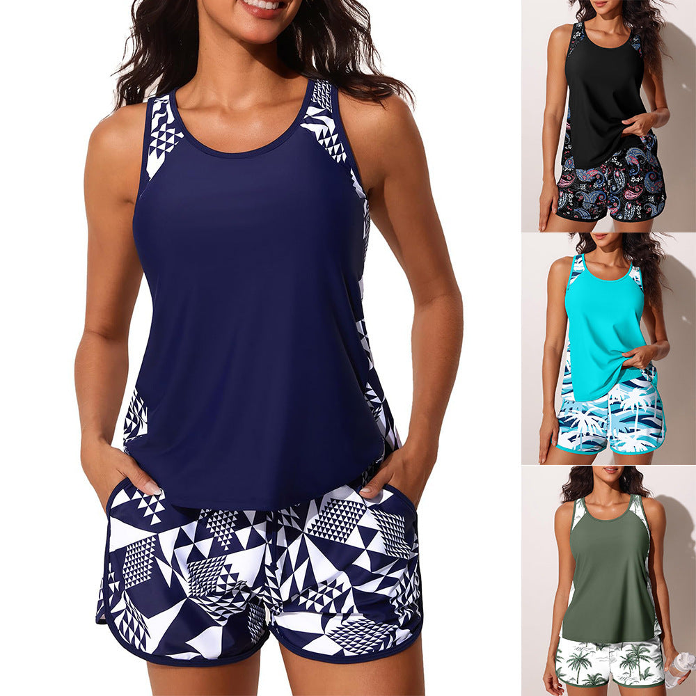 Damen Sportliches Oberteil und Shorts-Set Drune