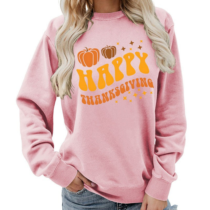 Damen Sweater mit festlichem Pumpkin-Motiv und gemütlicher Passform Drune