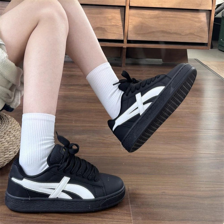 Damen Modische Sneakers mit hoher Gummisohle und atmungsaktivem Obermaterial Drune
