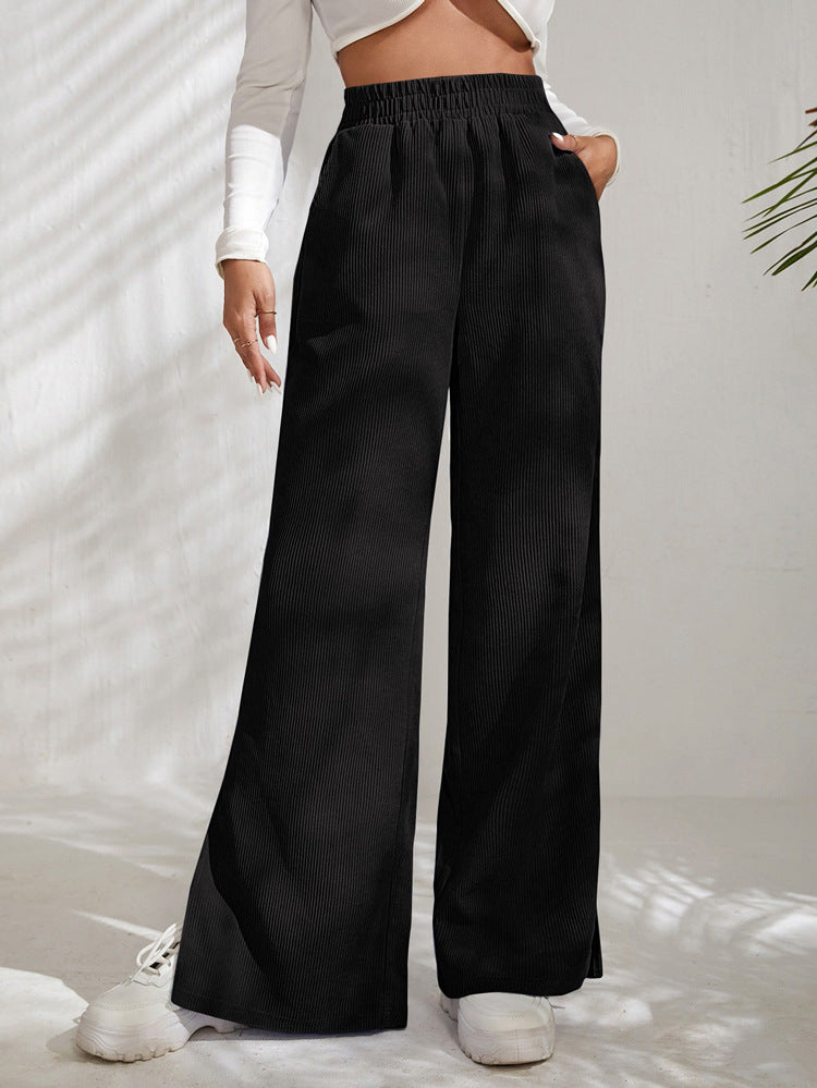 Drune mit hoher Taille und Cordstoff
