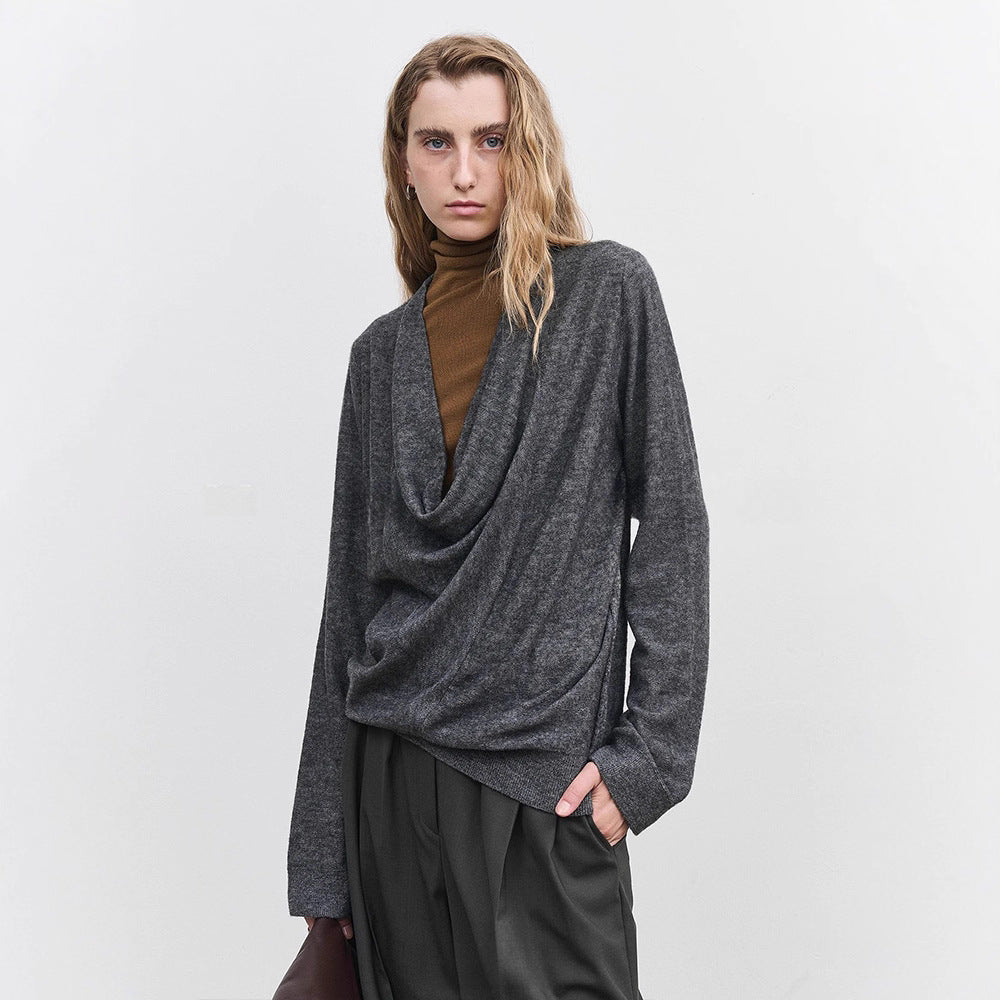 Damen lässiger Rollkragenpullover aus hochwertigem Feinstrick Drune