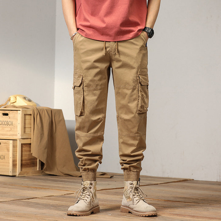 Herren Tapered-Cargo-Joggerhose mit verstärkten Kniepartien und elastischem Saum Drune