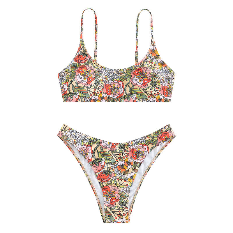 Damen Sportliches Bikini-Set mit floralem Design Drune