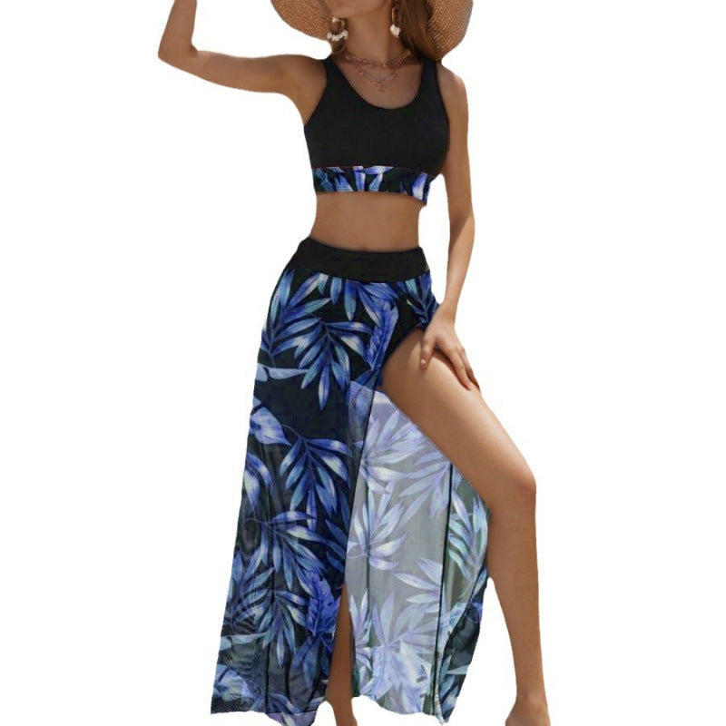 Damen Strandkleid mit modischem Hochschnitt und funktionalem Wickel-Design Drune