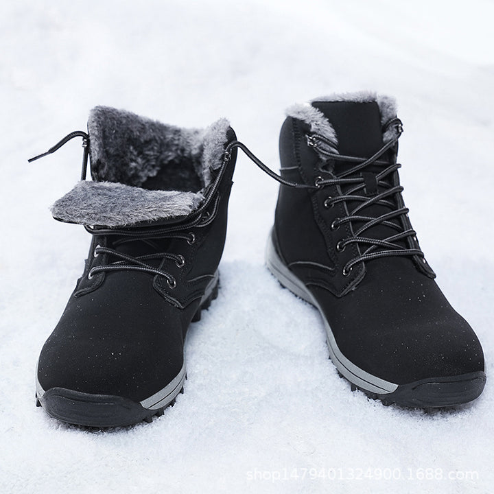 Damen Wärmeisolierte Winterstiefel mit rutschfester Sohle und kuscheligem Innenfutter Drune