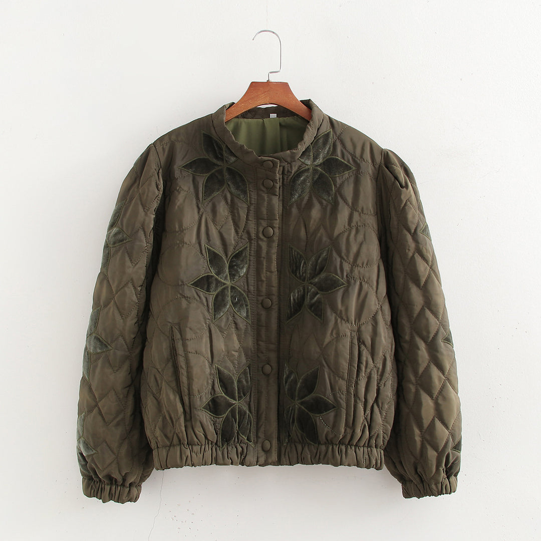 Damen gesteppte Blumenjacke Drune