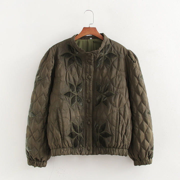 Damen gesteppte Blumenjacke Drune