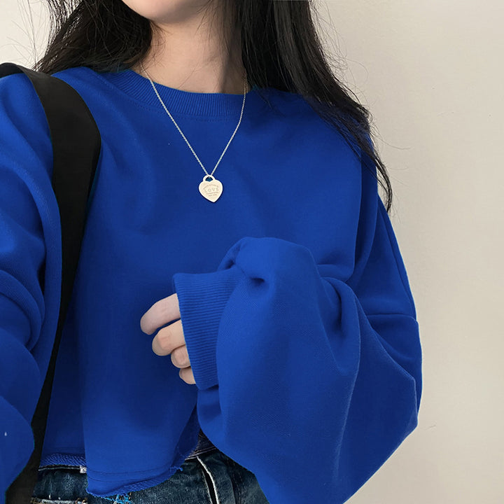 Damen Cropped Sweatshirt Drune