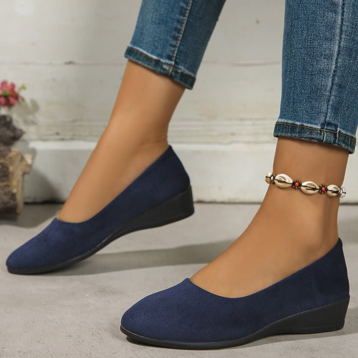 Damen modische und komfortable Ballerinas mit Glitzerelementen Drune