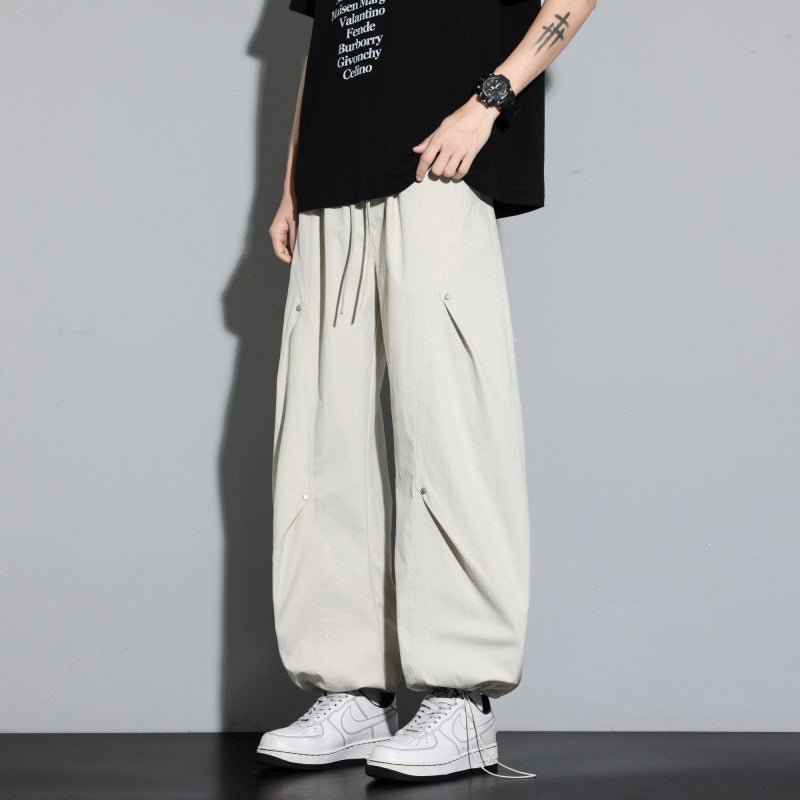 Damen Weite Lagen-Loungehose mit Cargo-Details & elastischem Tunnelzug Drune