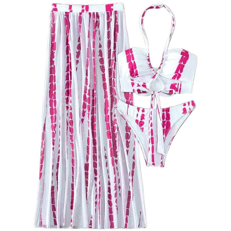 Damen Bikini-Set mit elegantem Maxirock und femininem Oberteil Drune