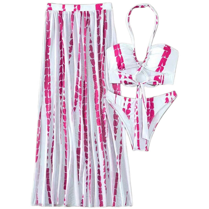 Damen Bikini-Set mit elegantem Maxirock und femininem Oberteil Drune