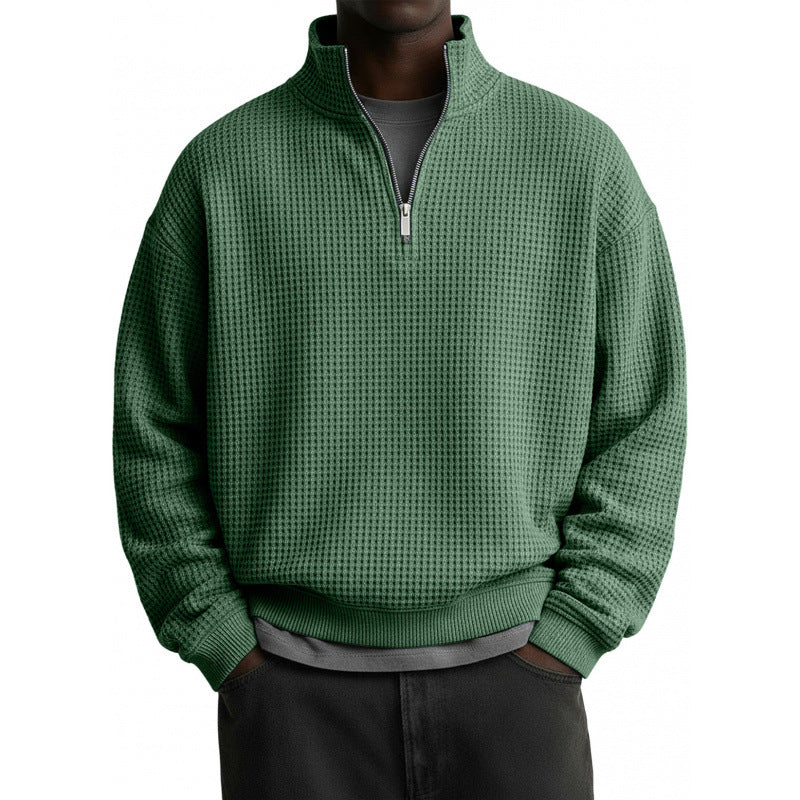 Herren Sportlicher Stehkragenpullover mit Reißverschluss Drune
