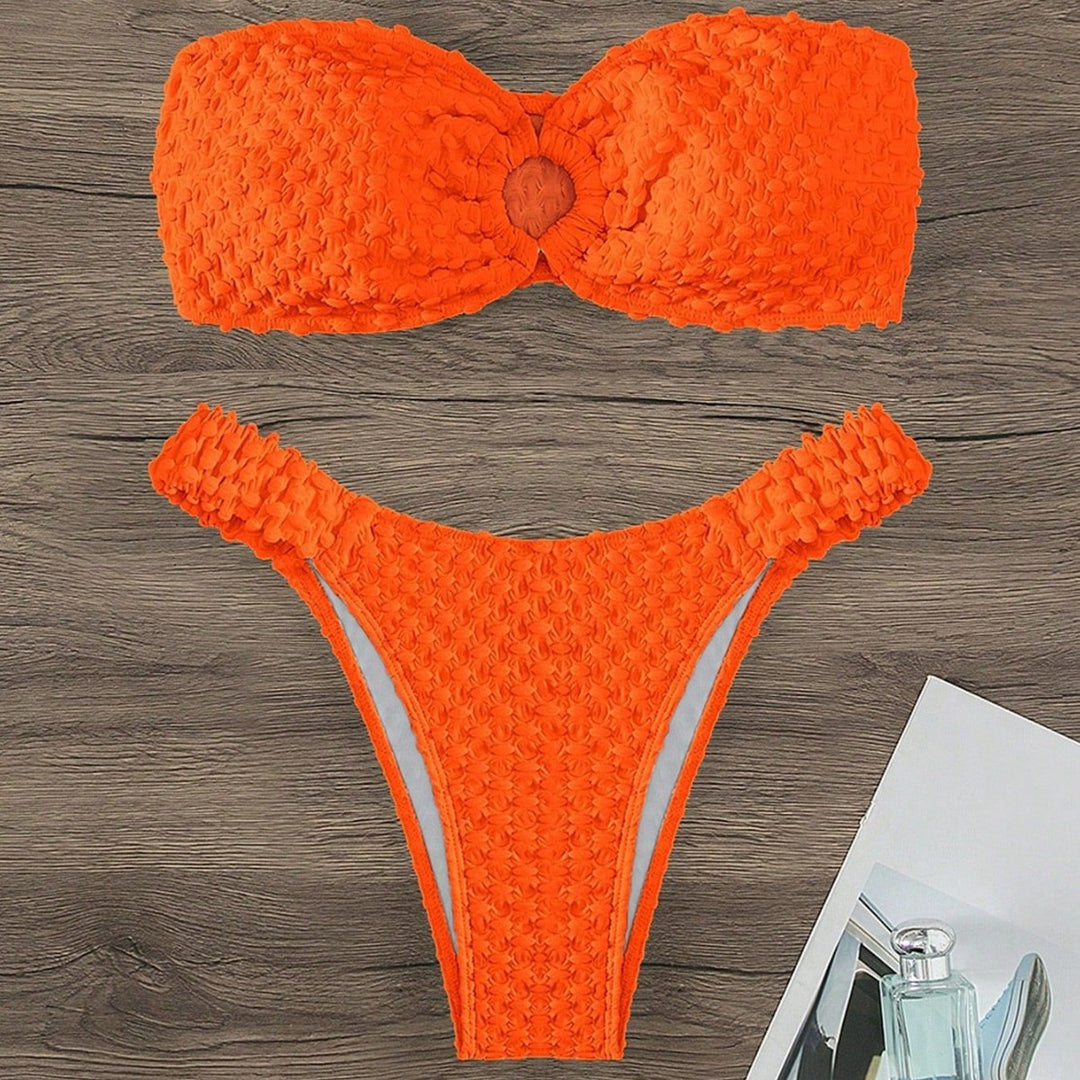 Damen Bandeau-Bikini mit strukturierter Oberfläche und sehr gutem Sitz Drune