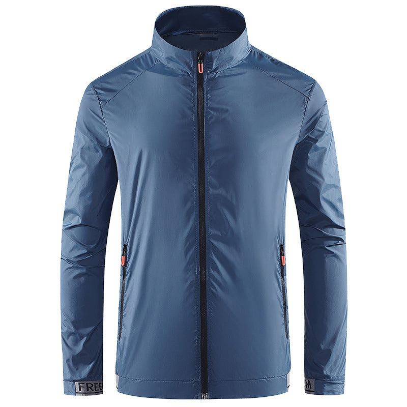 Herren Leichte Performance‑Windjacke mit hochschließendem Stehkragen Drune
