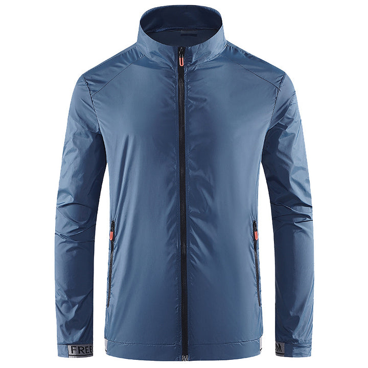 Herren Leichte Performance‑Windjacke mit hochschließendem Stehkragen Drune