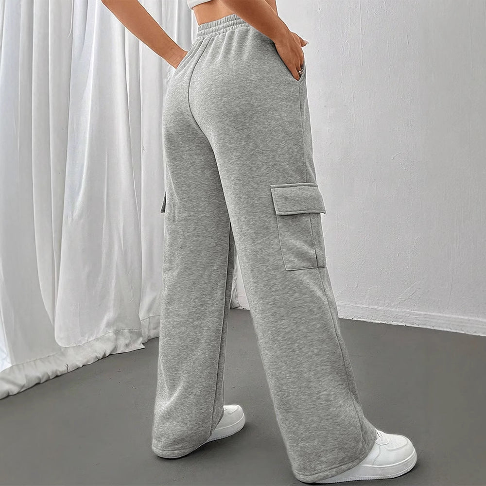 Damen Cargo-Hose mit elastischem Bund und Seitentaschen Drune