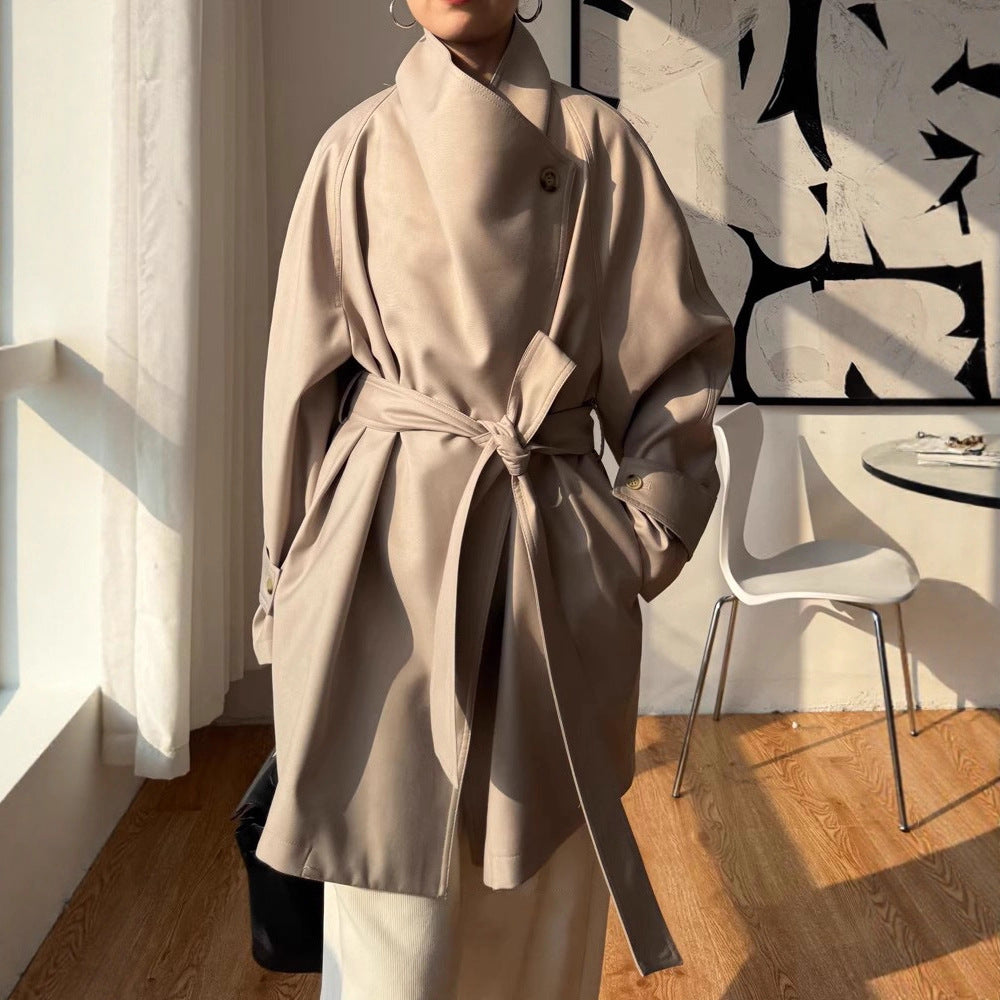 Damen Eleganter Trenchcoat aus hochwertigem Material Drune