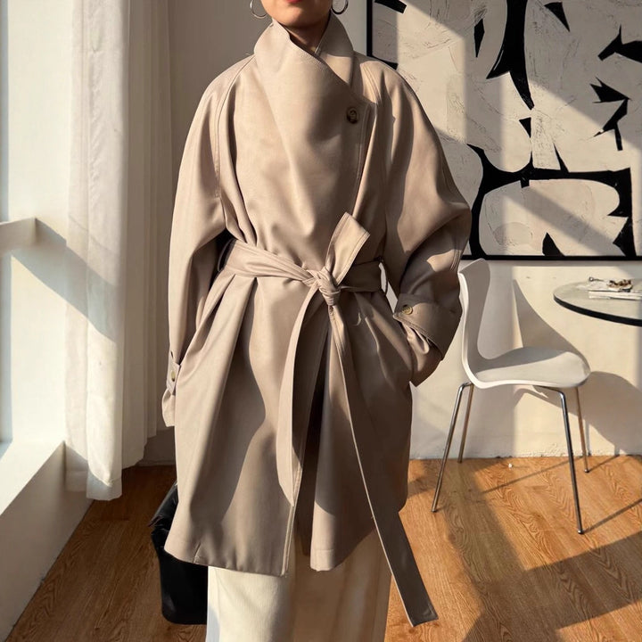 Damen Eleganter Trenchcoat aus hochwertigem Material Drune