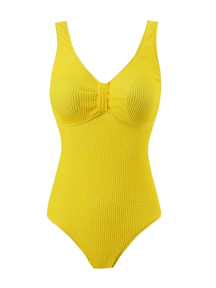Damen Sportlicher Badeanzug mit strukturiertem Effekt Drune