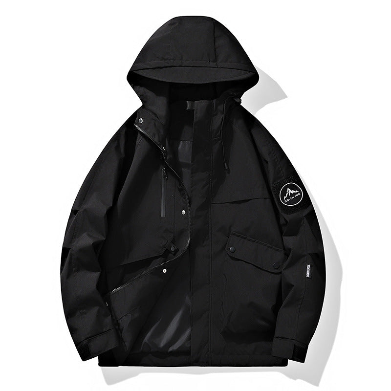 Herren Funktionsjacke mit abnehmbarer Kapuze Drune