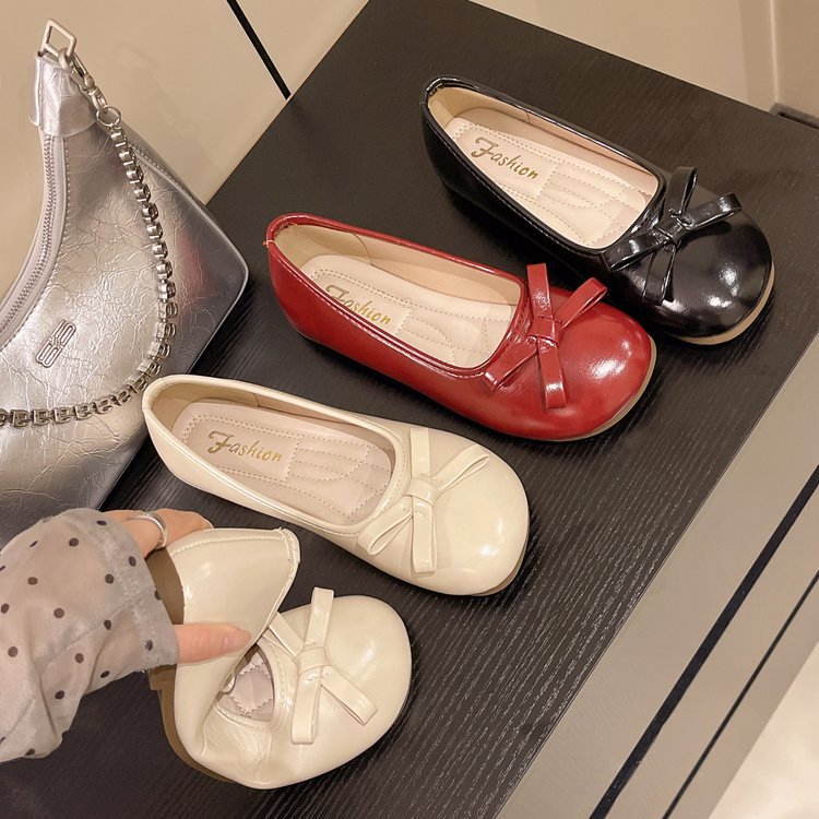 Damen elegante Ballerinas mit zierlichem Schleifenakzent Drune