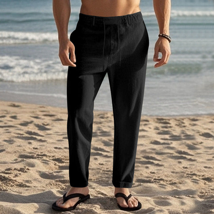Herren Bequeme Strandhose mit verstellbarem Kordelzug und leichten Materialien Drune
