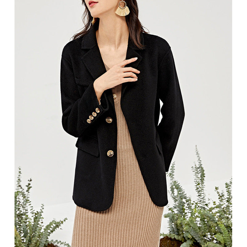 Damen Eleganter Wollblazer mit zeitlosem Schnitt Drune