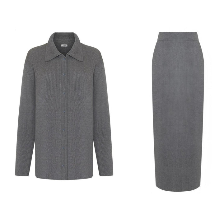 Damen Strickensemble mit Knopfdetails und elegantem Schnitt Drune