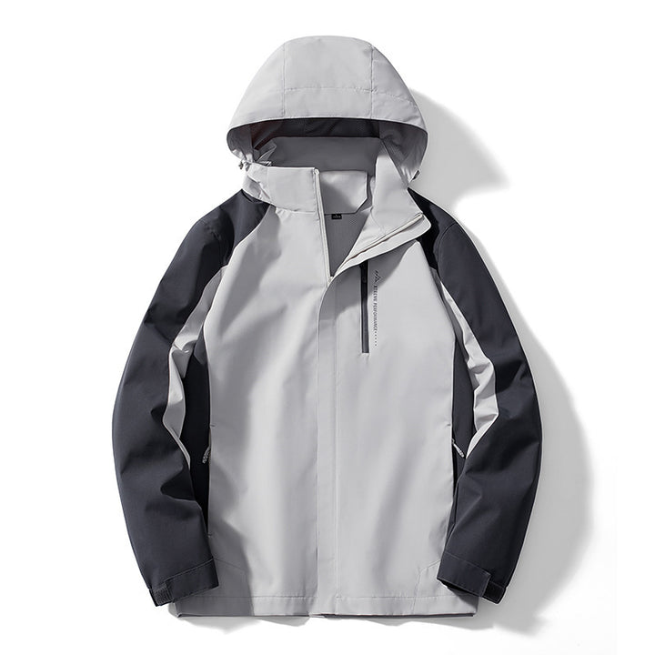 Damen Leichte zweifarbige Softshelljacke mit Kapuze, atmungsaktivem Meshfutter und Brustreißverschluss Drune
