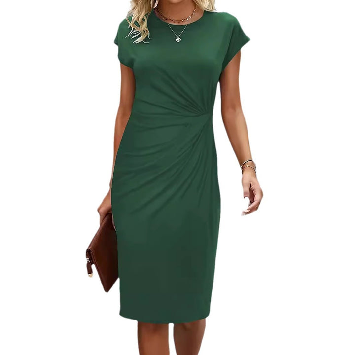 Damen elegantes Wickelkleid mit figurbetontem Design und feinem Jersey-Material Drune