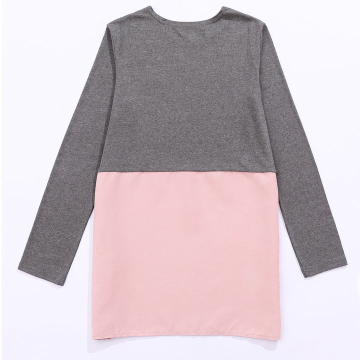 Damen Langarmshirt mit modischem Farbblockdesign Drune