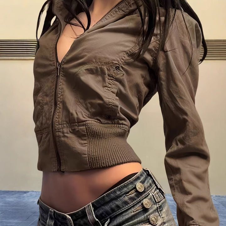 Damen leichte Übergangsjacke mit strukturiertem Design Drune