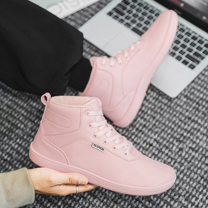 Herren nan knöchelhoher Freizeit-Sneaker mit warmem Plüschfutter, gepolsterter Innensohle und rutschfester Gummilaufsohle Drune