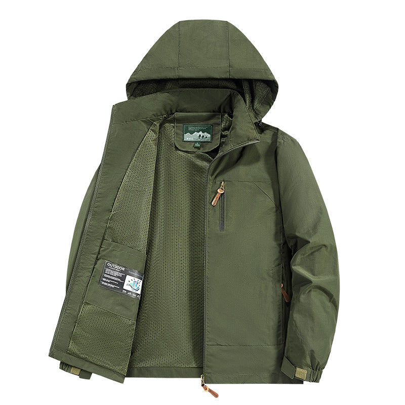 Herren Atmungsaktive und wasserabweisende Outdoorjacke Drune
