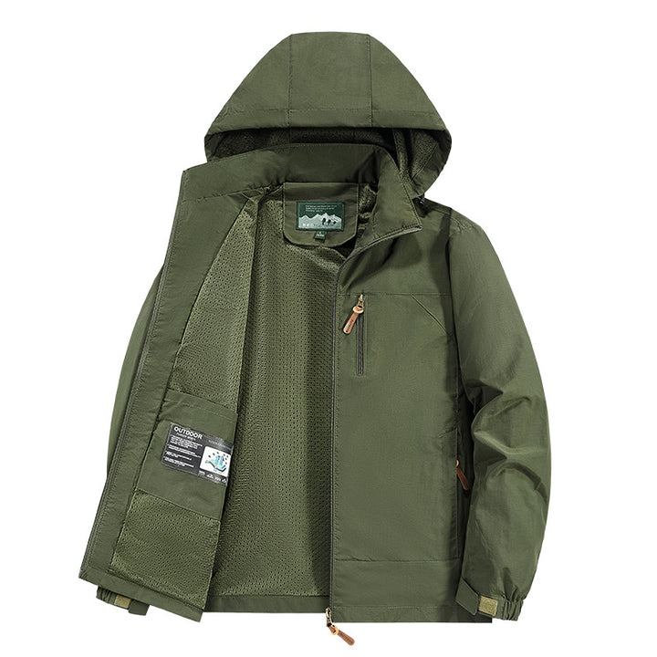 Herren Atmungsaktive und wasserabweisende Outdoorjacke Drune