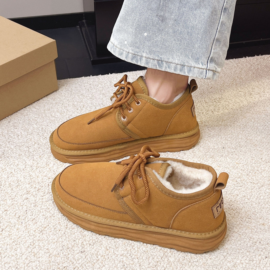 Damen bequeme und stylische Sneakers aus hochwertigem Veloursleder Drune