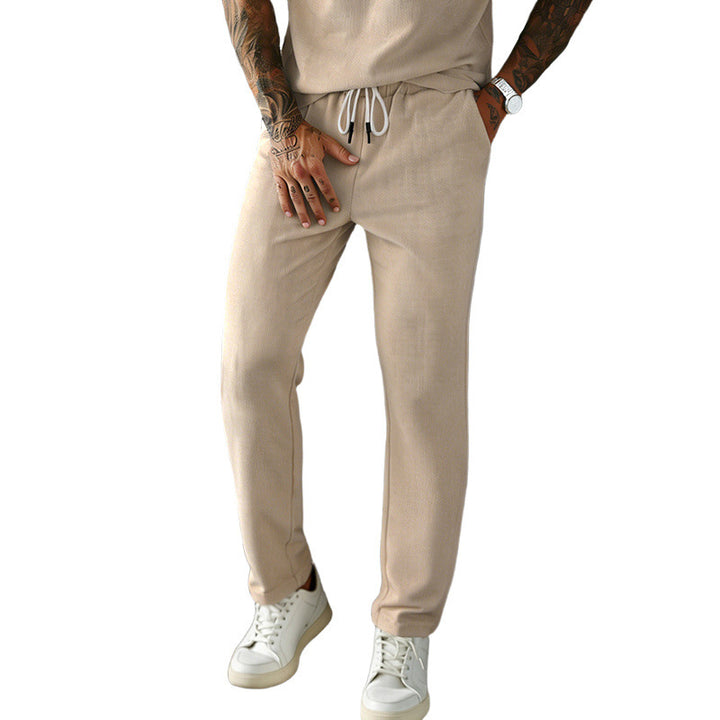 Herren Slim-Fit Jogginghose mit Kordelzug, elastischem Bund und seitlichen Eingrifftaschen Drune