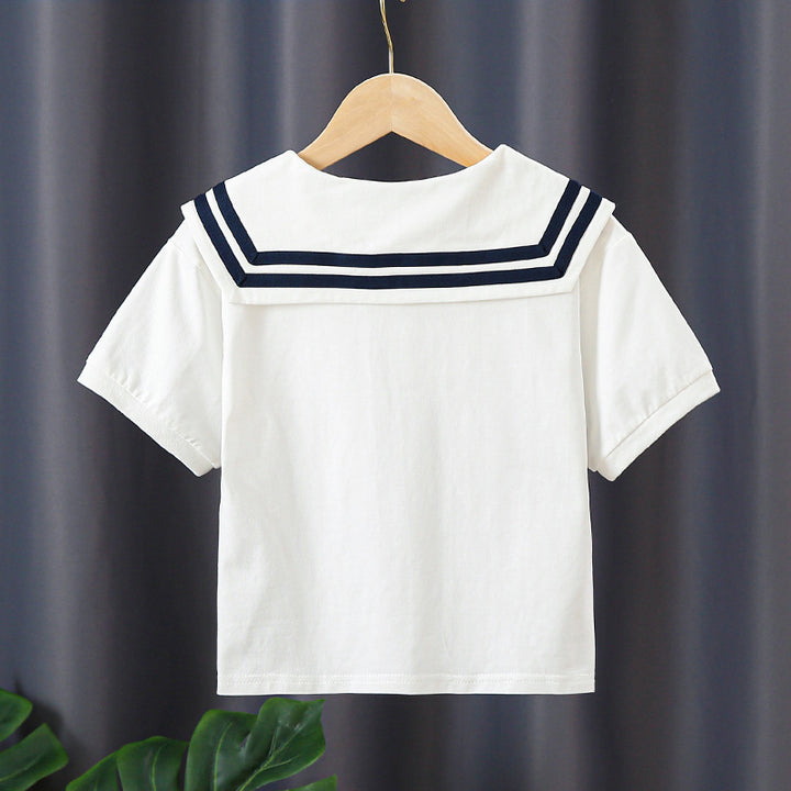 Mädchen Matrosenbluse mit eleganten Streifendetails Drune