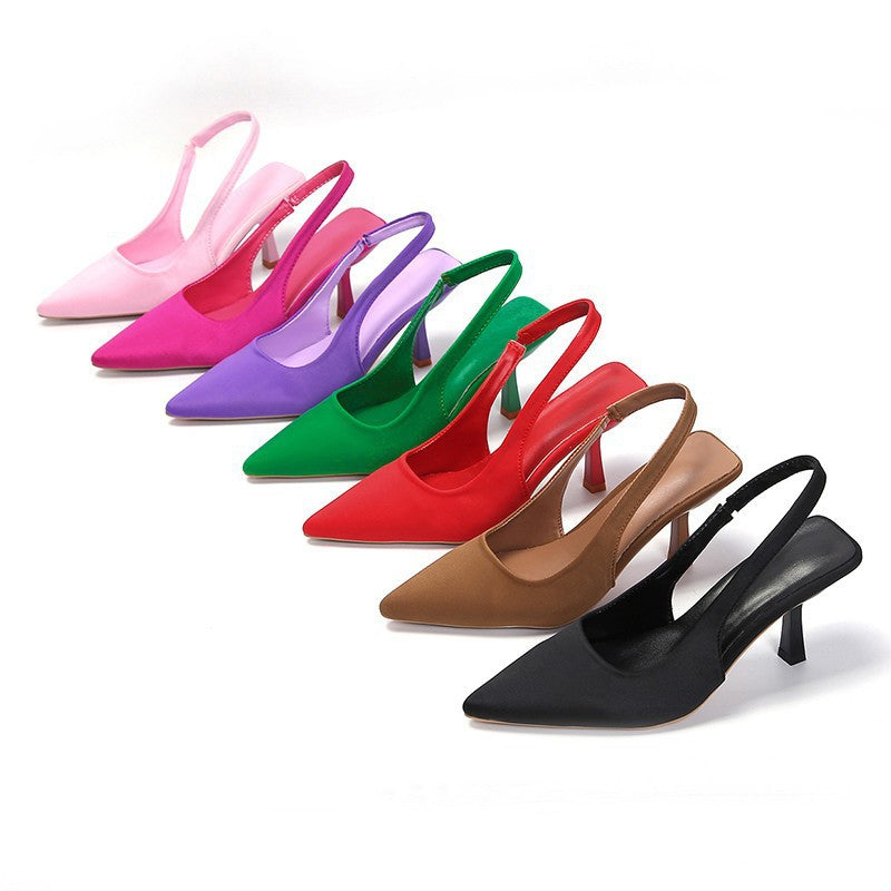 Damen Slingback-Pumps mit spitzem Zehenbereich und elegantem Absatz Drune