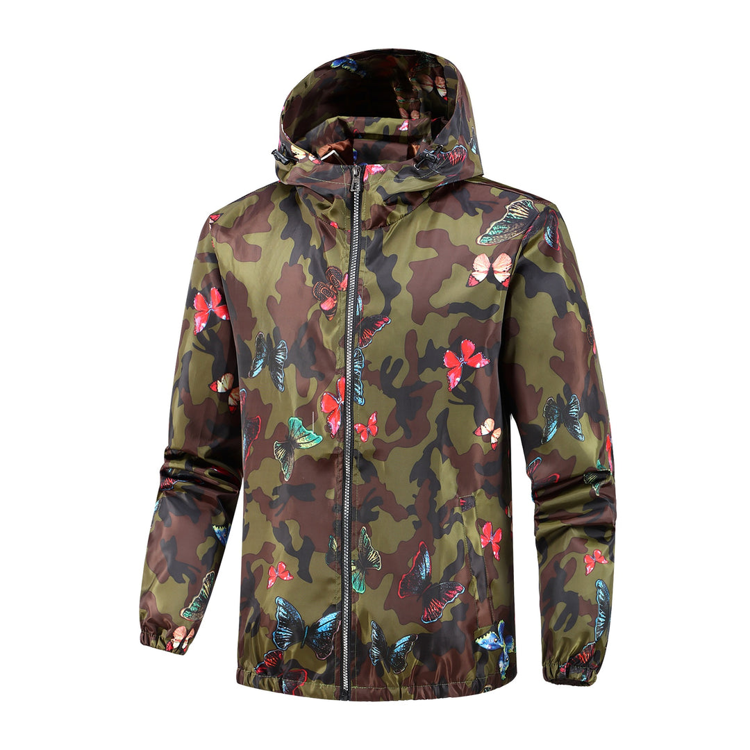 Damen Leichte Kapuzenjacke mit floralem Muster Drune