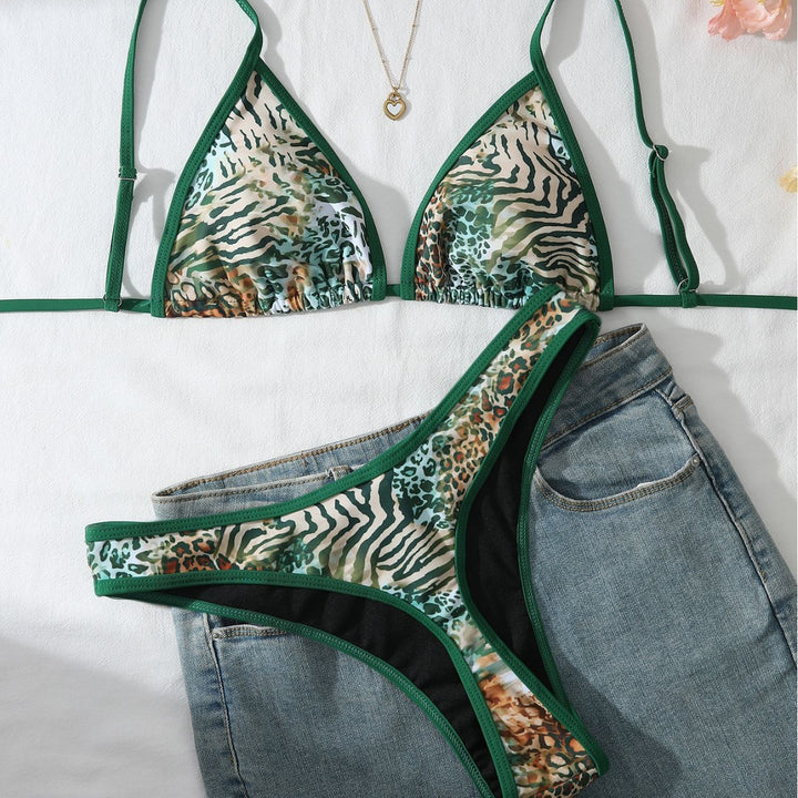 Damen Tiermuster Bikini Set Drune