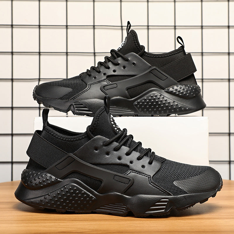 Herren sportlicher Training- und Lifestyle-Sneaker mit elastischem Fersenband, atmungsaktiver Strickkonstruktion und gedämpfter Wellen-EVA-Sohle Drune