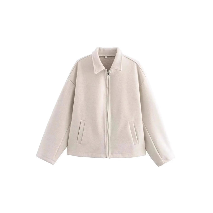 Damen lässige Fleecejacke mit hohem Kragen und praktischen Taschen Drune