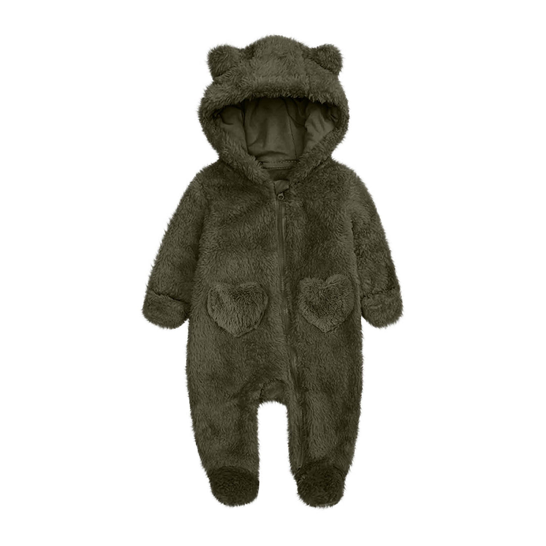 Unisex Fleeceoverall mit Kapuze und Herzaugen Drune