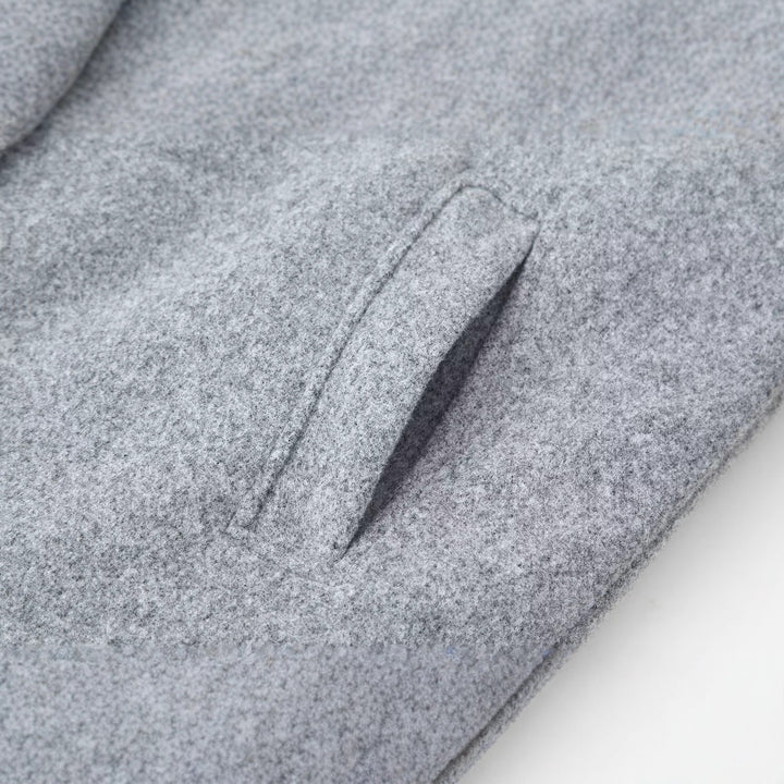 Damen Boxy Doppelreiher-Kurzmantel aus Wollmix mit Stehkragen Drune